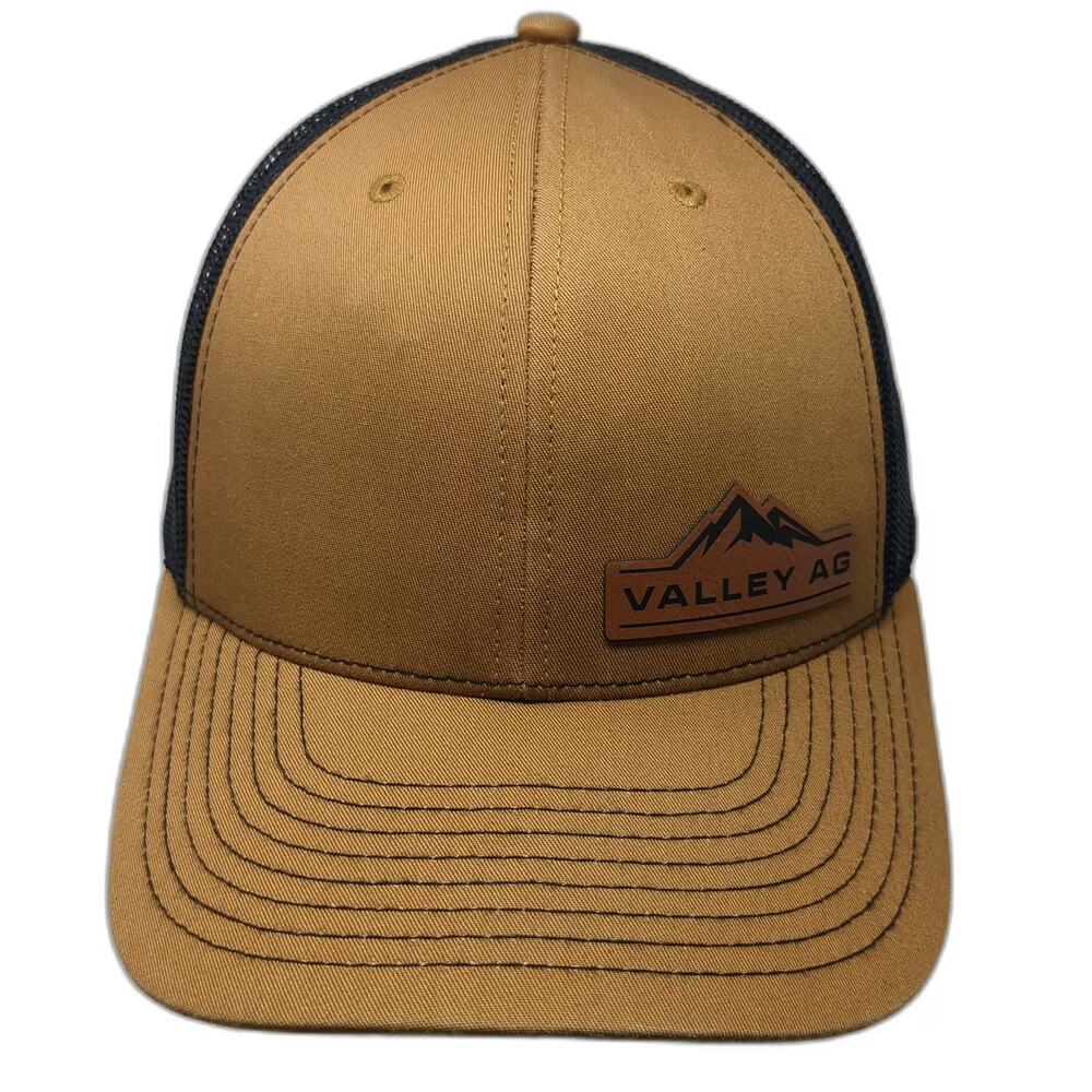 Richardson Trucker Hat Brown One Size Snapback Mesh Back Valley Ag Mountain